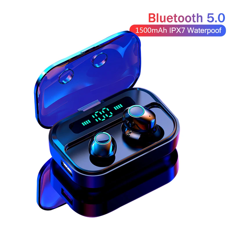 

3500mAh TWS Bluetooth 5.0 Wireless Earphones Headsets Earbuds Touch Control Sport Headset Noise Cancel Earphone Headset