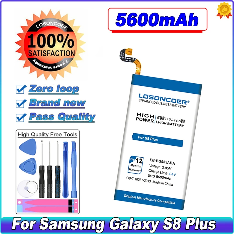 LOSONCOER 5600 мА/ч EB-BG955ABE EB-BG955ABA батарея для Samsung GALAXY S8 + плюс G9550 S8Plus SM-G9 SM-G955 G955 |