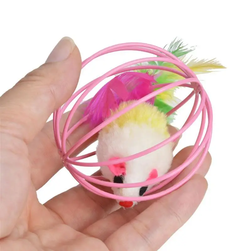 1Pc Cat Interactive Toy Stick Feather Wand With Small Bell Mouse Cage Toys Plastic Artificial Colorful Cat Teaser Toy Supplies