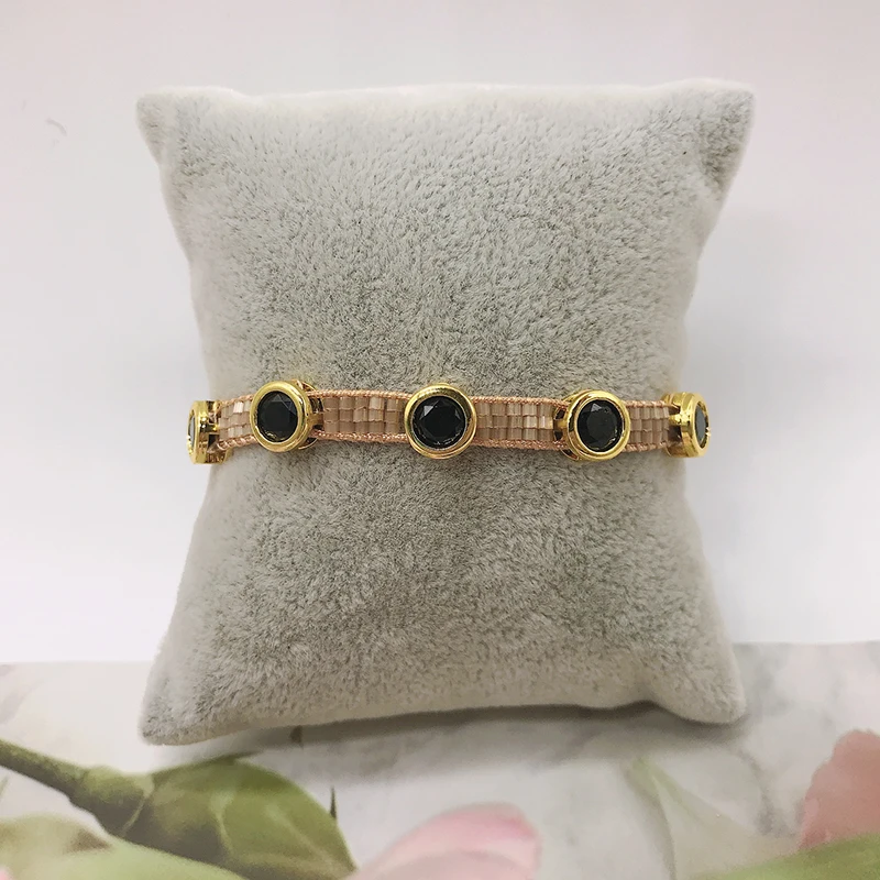 Femme MIYUKI Bracelet Turkish Eye Bracelet Chic Seashell Pulseras Mujer Moda Micro Pave CZ Handmade Bead Armband