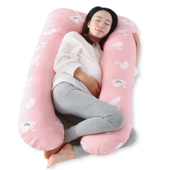 

U Shape Maternity Pillows for Pregnant Women Body Cotton Pillowcase Maternity Pillows Pregnancy Side Sleepers Bedding