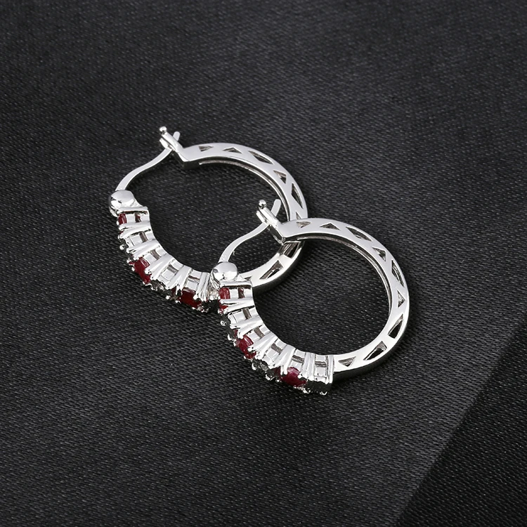Женские серьги кольца GemStoneKing из стерлингового серебра 925 пробы с жемчугом и белым
