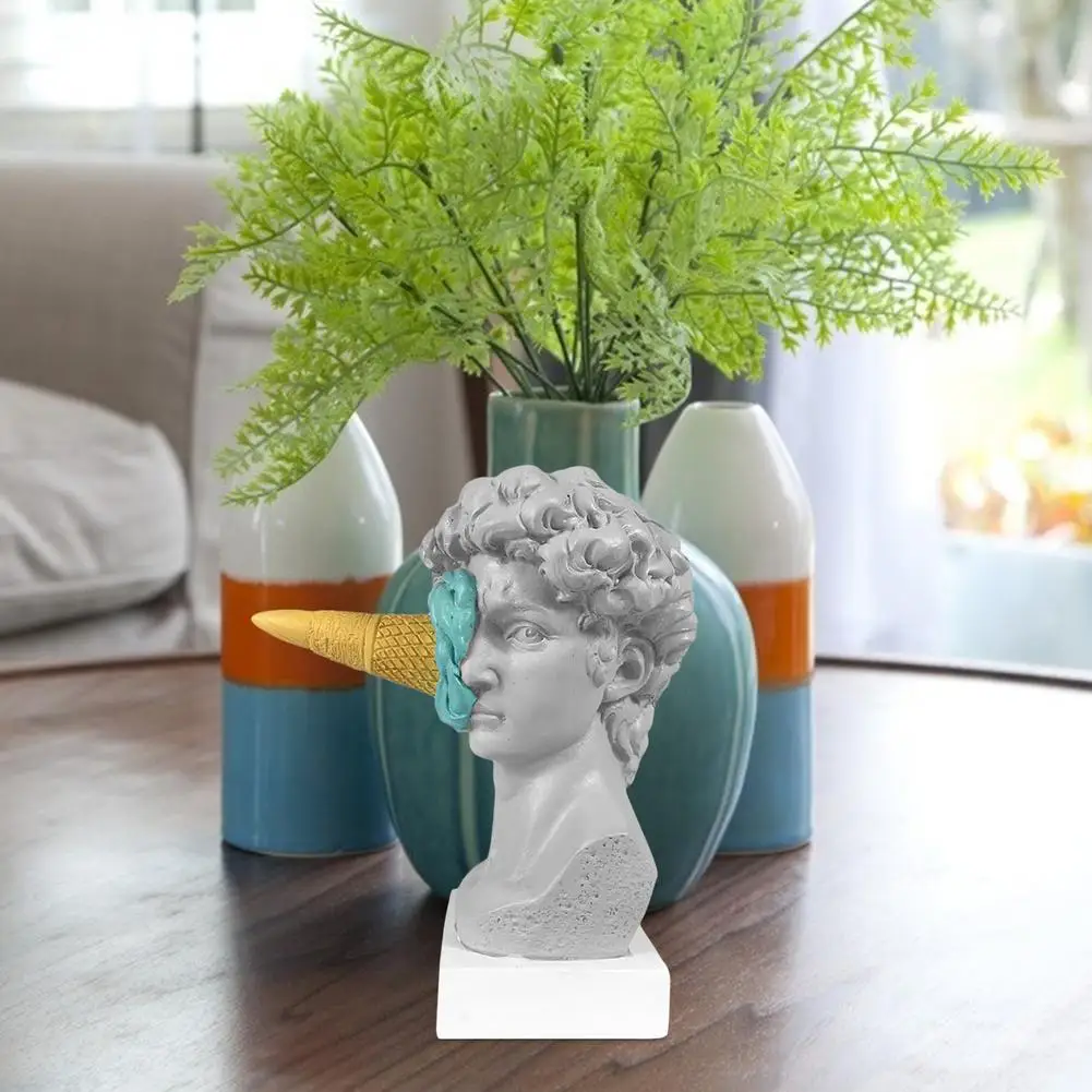 Ermakova Eis David Statue Home Dekoration Kopf Büste Skulptur Harz Mini moderne abstrakte Kunst Skizze Desktop-Ornamente – Detail 6