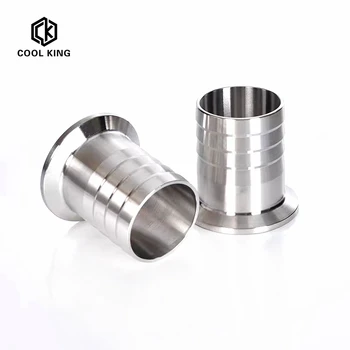 

Complete sizes OD 8MM-76MM Stainless Steel SS304 Sanitary Hose Barb Pipe Fitting Ferrule OD 50.5mm-91mm fit 1.5"-3“ Tri Clamp
