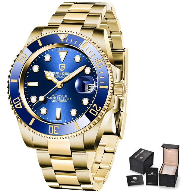 PAGANI DESIGN 40MM Men's Automatic Watch Luxury Sapphire Glass Mechanical Watch Stainless Steel Fashion Sports Waterproof Watch 