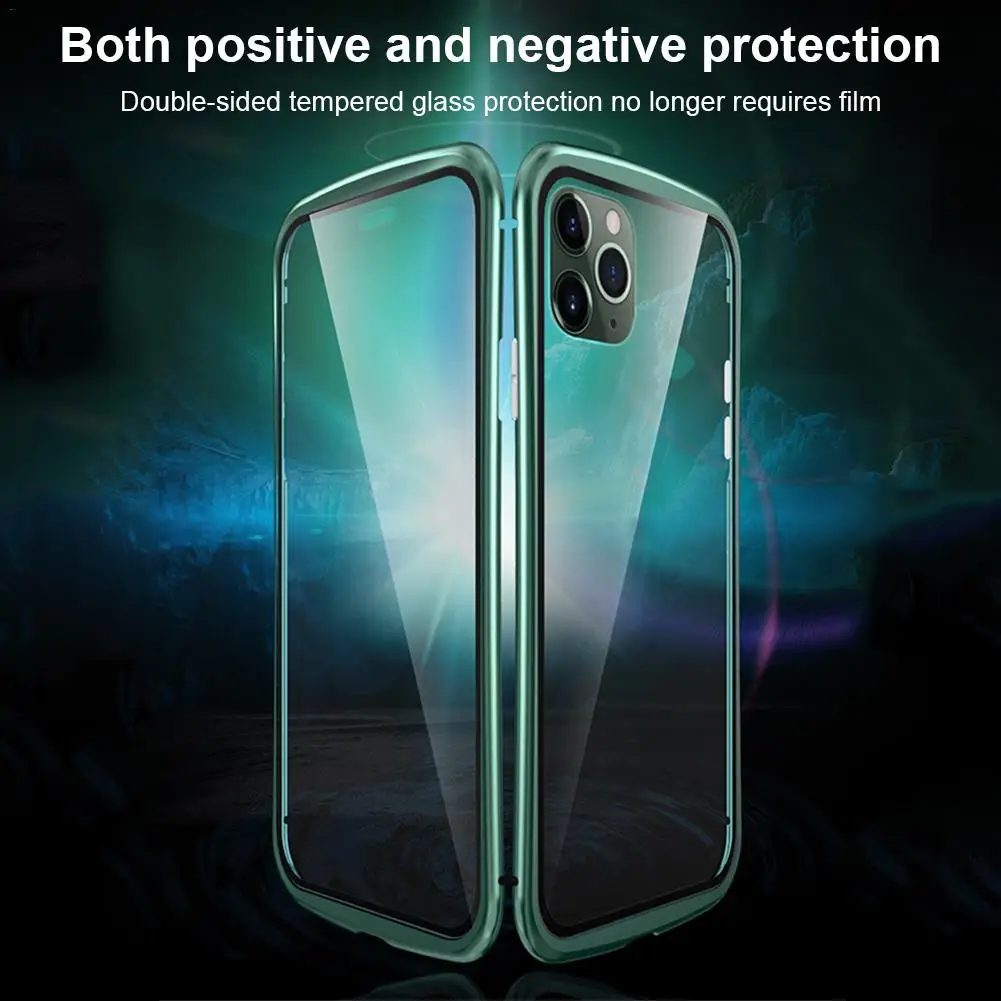 Чехол для телефона для iPhone 11 Pro Max, защитный чехол, закаленное стекло, чехол для iPhone 11 11Pro, Магнитный чехол, аксессуары