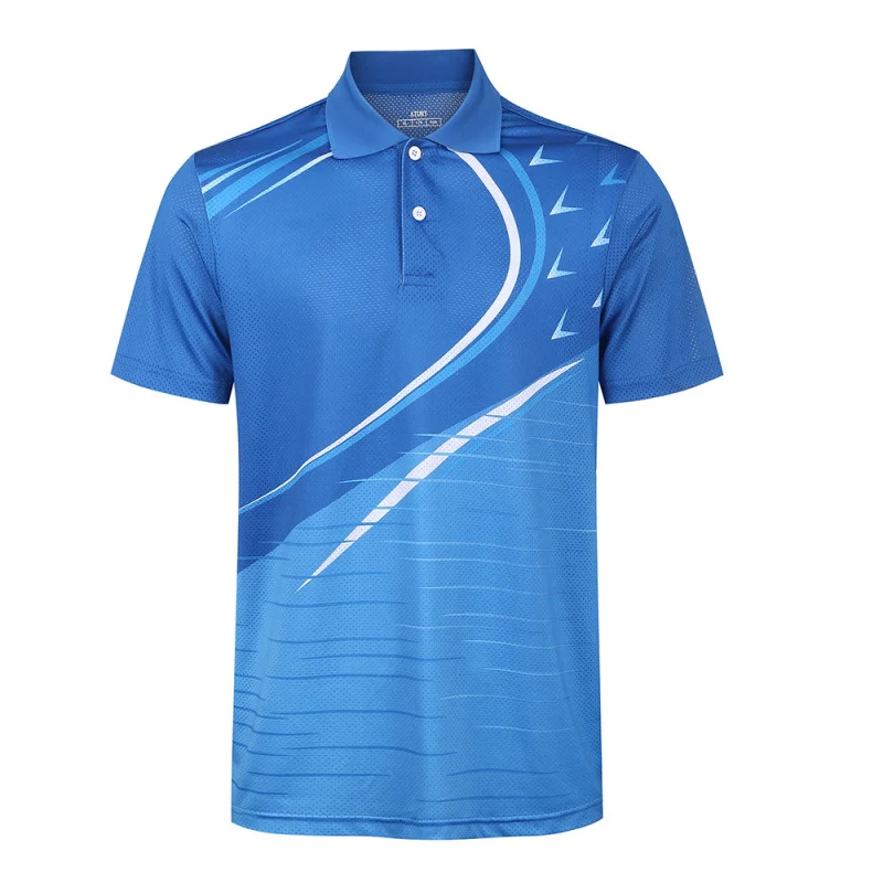Badminton camicie a maniche corte uomo/donna asciugatura rapida traspirante outdoor running Fitness esercizio allenamento Polo magliette Tennis - immagine 3