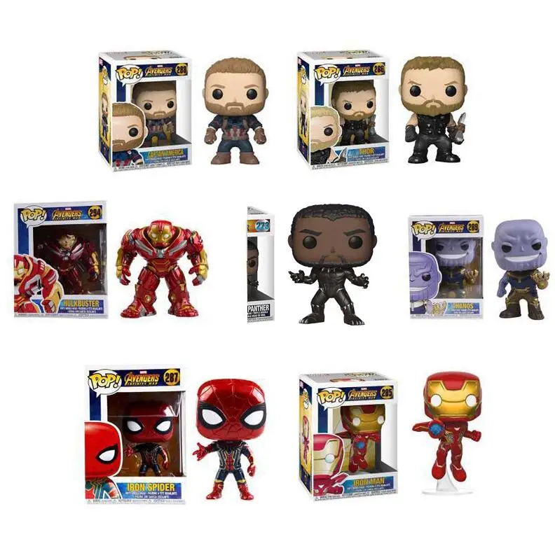 Экшн фигурки Funko pop Endgame Капитан Америка Тони Старк железный человек Thanos модель