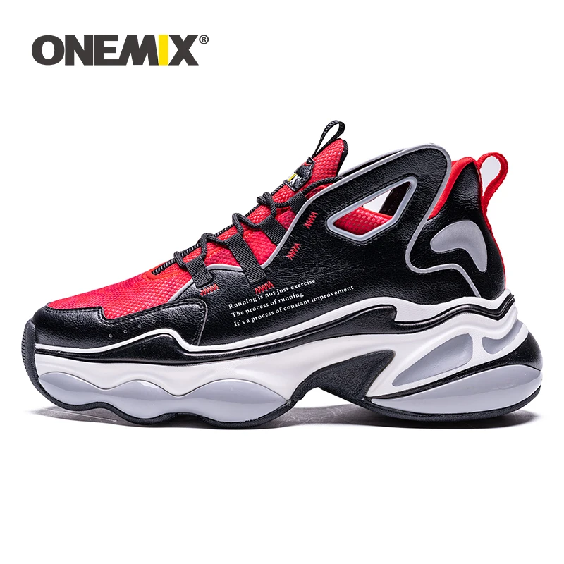 

ONEMIX Running Shoes for Men Hight Increase 7 cm Air Cushion Fashion Original Wing Reflective Sport Shoes Walking Sneakers Women