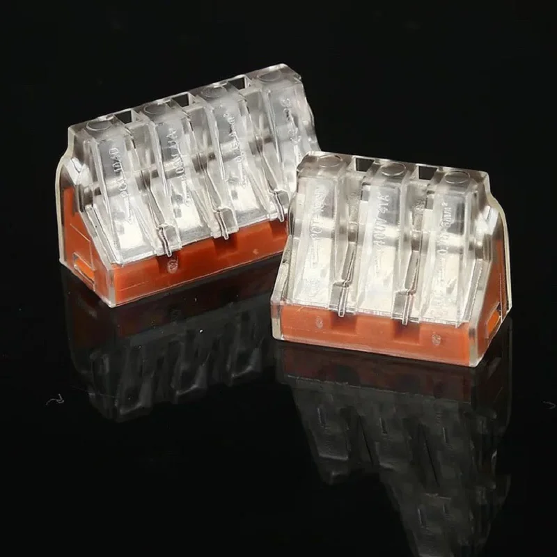 PCT 103D Быстрый терминал 400V/4KV/24A провод 2 5 6mm прозрачный 3 отверстия 4