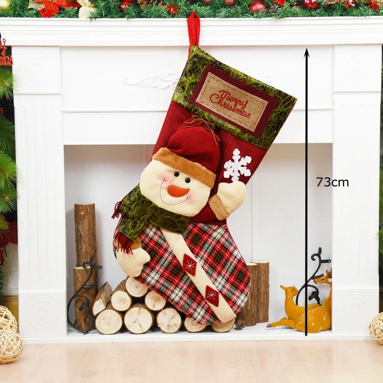 snowman 238 Рождественские украшения Рождественские носки одежды Санта-носки, подарок на Рождество для год конфеты подарочные пакеты для детей - Цвет: snowman 238