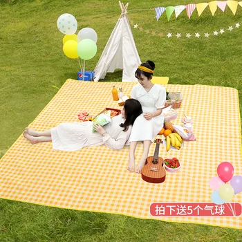 

Spring Outing Outdoor Picnic Mat Supplies Beach Tent Mat Network Red Moisture Proof Pad Outing Portable Picnic B