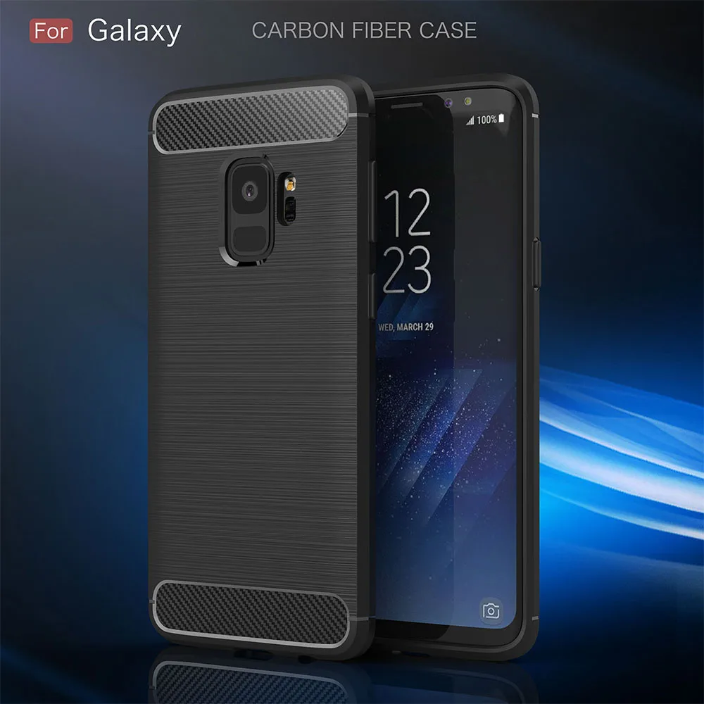 For Samsung Galaxy A50 A51 A70 A71 A40 S8 S10e S9 Plus S20 A20 M20 Note 9 10 8 Pro Case Carbon Fiber Cover Shockproof Phone | Мобильные