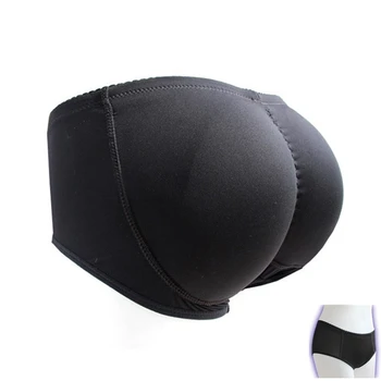 

Silicone Underwear Panties Insert Pants Padded Panty Buttock Backside Butt Enhancer Hip Up Padded for Crossdresser Black