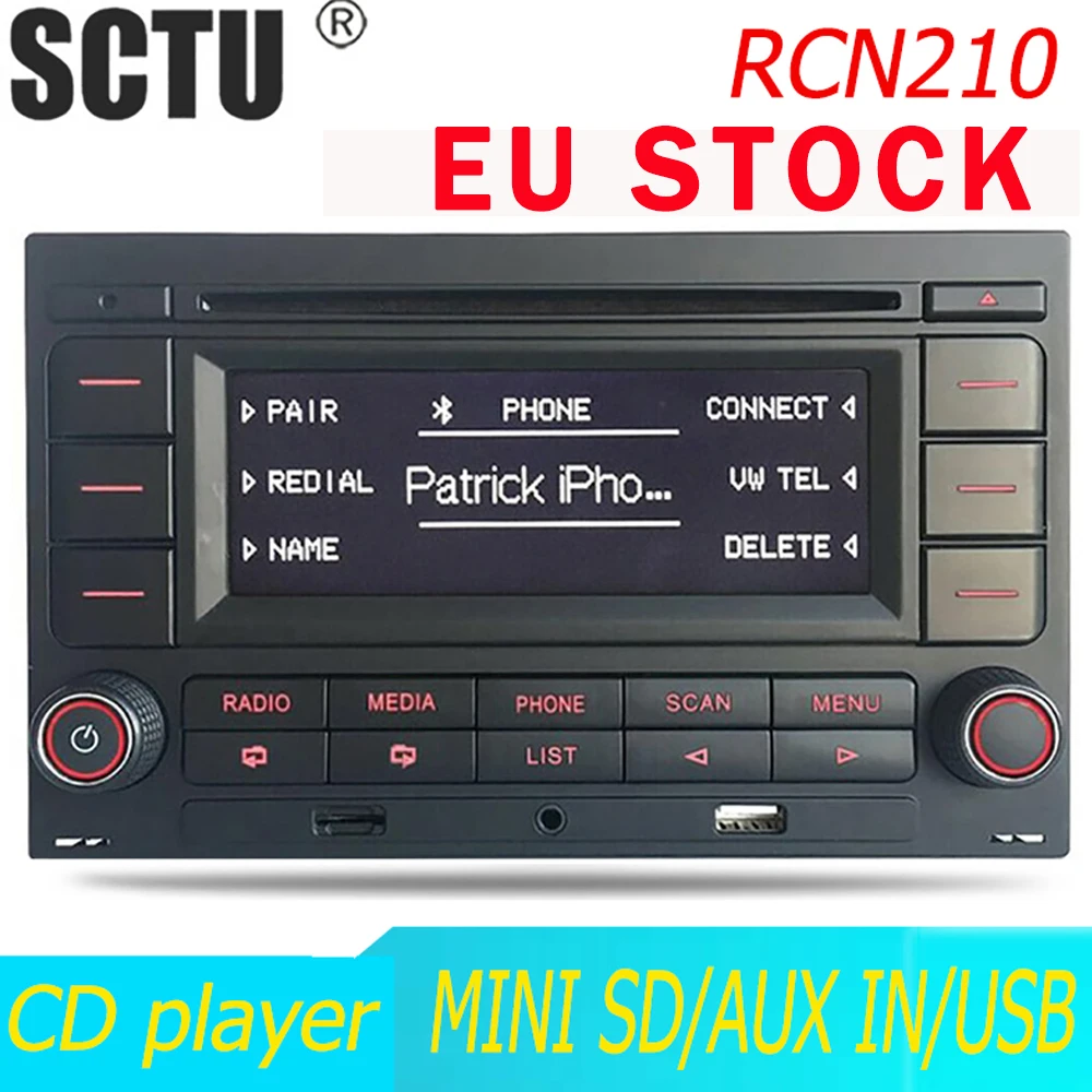 Car Radio Rcn210 Cd Player Usb Mp3 Aux Bluetooth For Volkswagen Golf Mk4  Passat B5 Polo - Car Multimedia Player - AliExpress