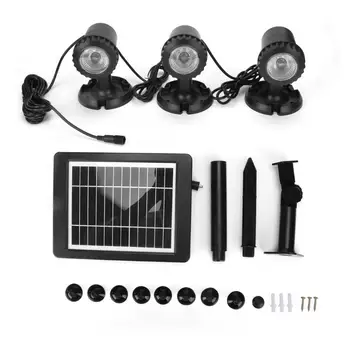 

Street RGB 3 LED Solar Pond Spotlight Colorful Underwater Waterproof Landscape Lamp Solar Pond Spotlight