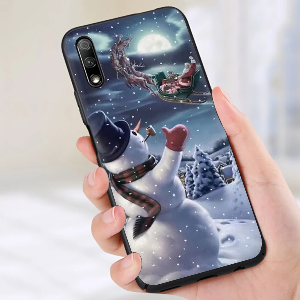 Новогоднее; рождественское силиконовый чехол для телефона для huawei Honor 6A 7A 7C 7X 8C 8X8 9 10 Lite Примечание 10 вид 20 9X pro