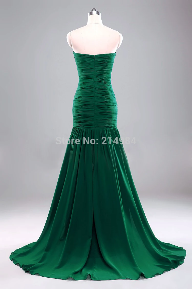 Vestido de noiva,, новинка,, сексуальное, Русалочка, черное, с вышивкой, темно-зеленое, плиссированное, шифоновое, Русалка, вечернее платье