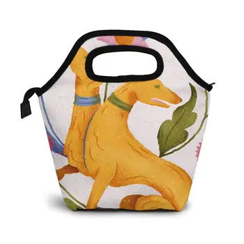 

The Two-headed Borzoi Lunch Bag Lunch/ice Bags Portable Insulated Picnic Food Box for Women Men