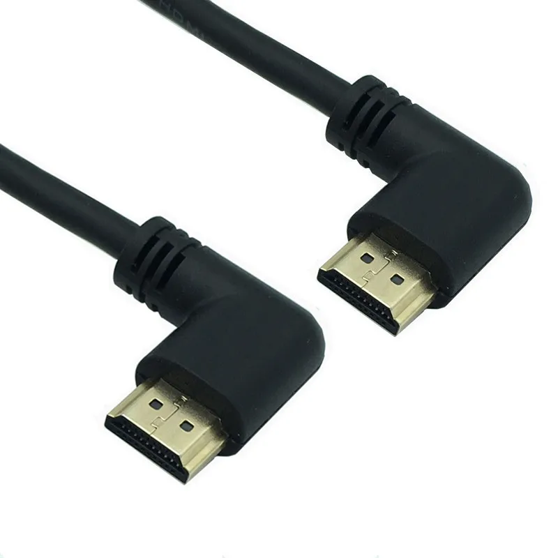 HDMI 2,0 4K 3D двойной 90 градусов левый Угловой HDMI Мужской в правый угловой HDMI Мужской HDTV кабель для DVD PS3 PC 0,15 м 0,5 м 1 м