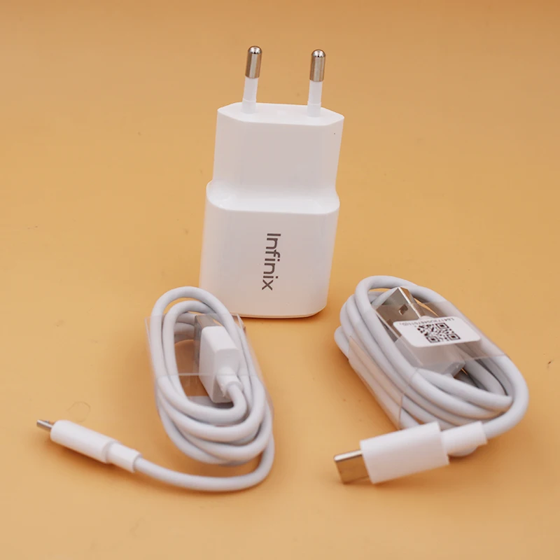 12V1.3A Phone Charger Original Infinix EU Plug Power Wall Adaptive With USB C Micro Cable For Note NOte 7 6 zero 8 X687 | Мобильные