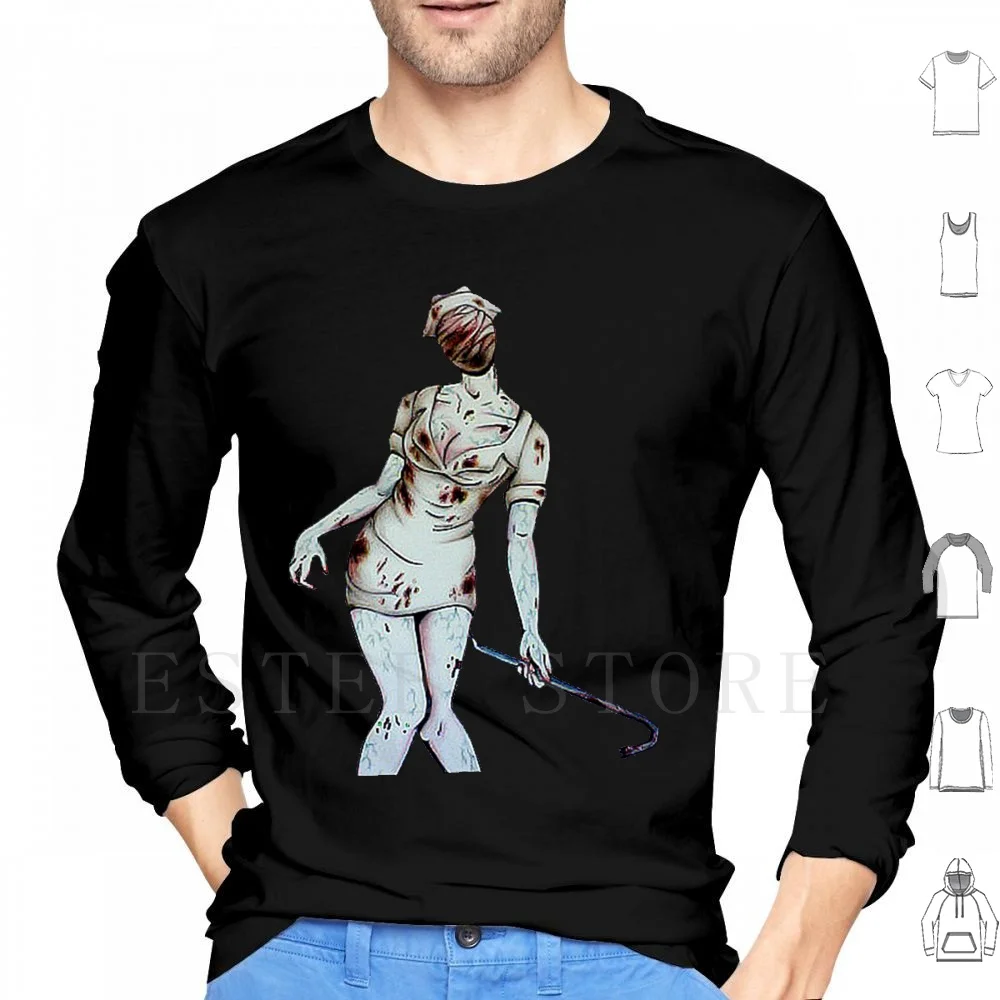 Felpe Con Cappuccio Da Infermiera Silent Hill Manica Lunga Silent Hill Nurse Creepy Dark Gothic Horror