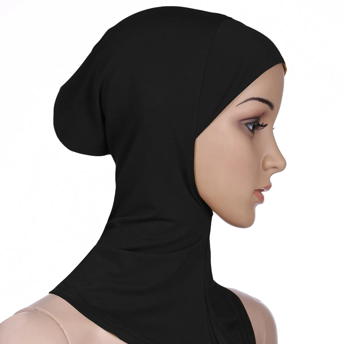 Black Underscarf 90*180 см, более размера, Женский хлопковый шарф с морщинами и пузырьками, мусульманский хиджаб, шарф, тюрбан, повязка на голову, одноцветные плиссированные шарфы - Цвет: Black Underscarf