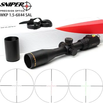 

Tactical SNIPER WKP 1.5-6X44 SAL Rifle Scope Side Parallax Adjustment Glass Etched Reticle RG Illuminated with Bubble Level