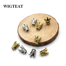 Волосы борода бусины для браслетов кулон ожерелье DIY, бусины для косичек для волос косички античное серебро золото борода