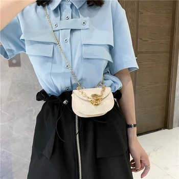

Women Casual Shoulder Messenger Bags PU Leather Pure Color Chain Tote Purses Youth Ladies Simple Versatile Bag