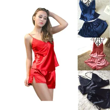 

Summer Pajamas for Women Sexy Sleepwear Sleeveless Pyjama Fashion Comfortable Nightgown Lingerie Women's Pajamas Set