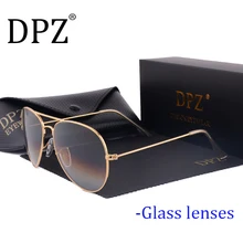 dpz стеклянные линзы градиентные женские солнцезащитные очки es для мужчин 58 мм 3025 зеркальные G15 Gafas Горячие rayeds брендовые солнцезащитные очки UV400 с чехлом