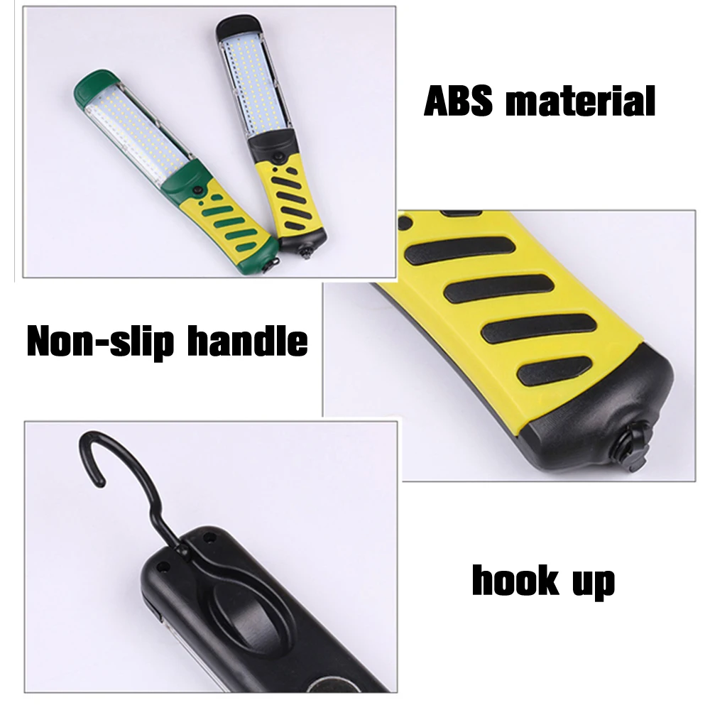 110V 220V LED Work Light Portable Flashlight 80LEDs Magnetic Car Inspection Repair Lighting Handheld Lantern Work Lamp led light portable flashlight