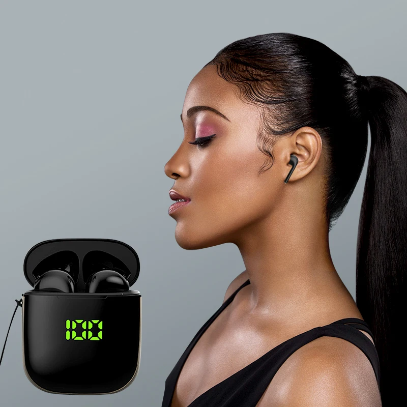 WK60 TWS Bluetooth наушники с микрофоном светодиодный дисплей беспроводные Bluetooth наушники водонепроницаемые шумоподавляющие гарнитуры