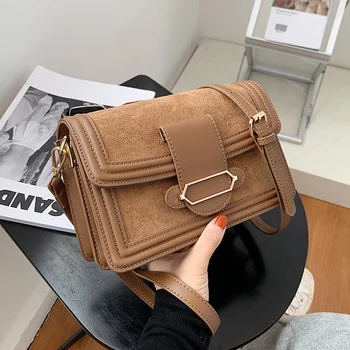 

High Quality Small Bag Women's Bag New Trend Lines All-matching Shoulder Bag Simple Fashion Messenger Bag Autumn and Winter Flap