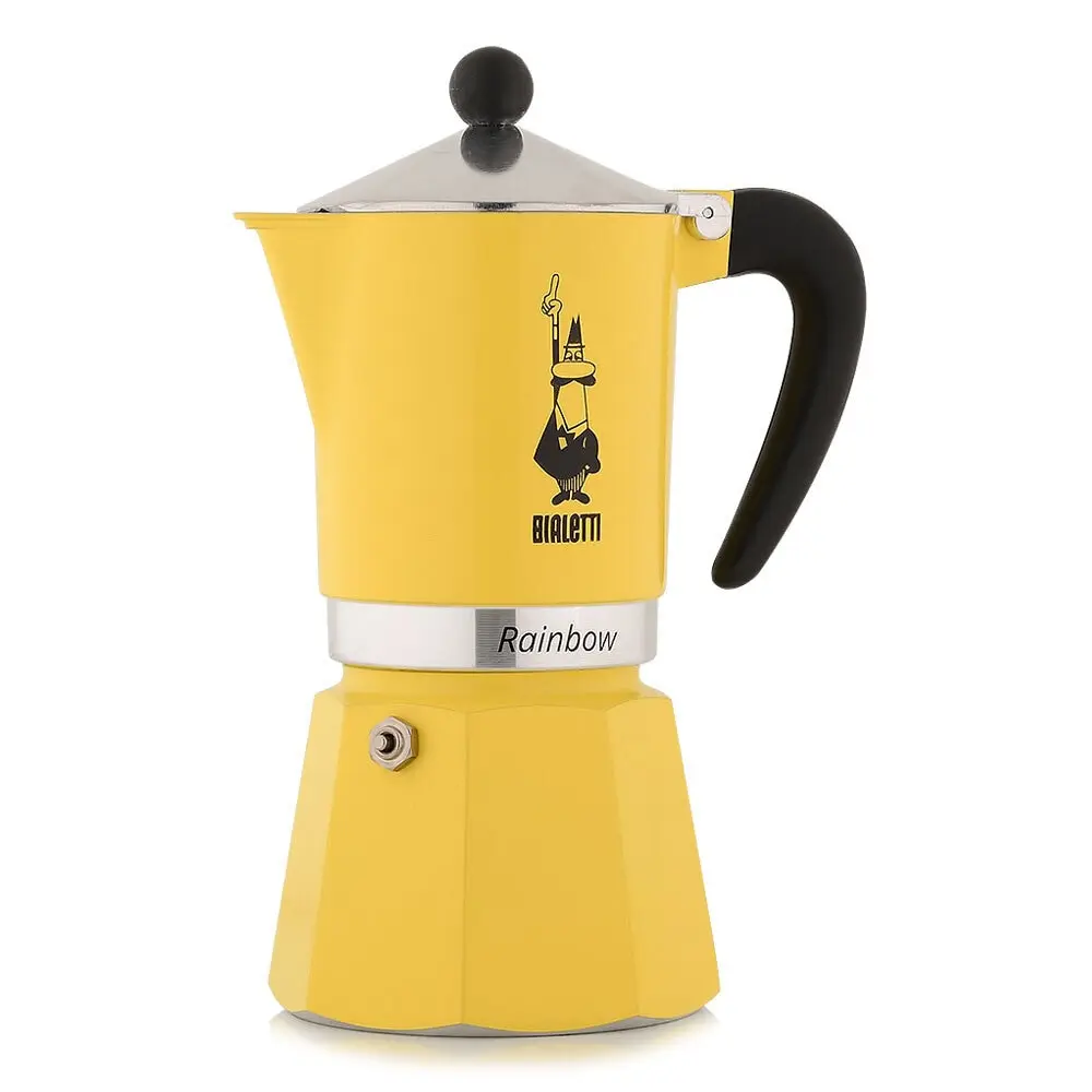 Гейзерная кофеварка Bialetti &quotRainbow Yellow&quot на 6 чашек (270 мл) | Бытовая техника