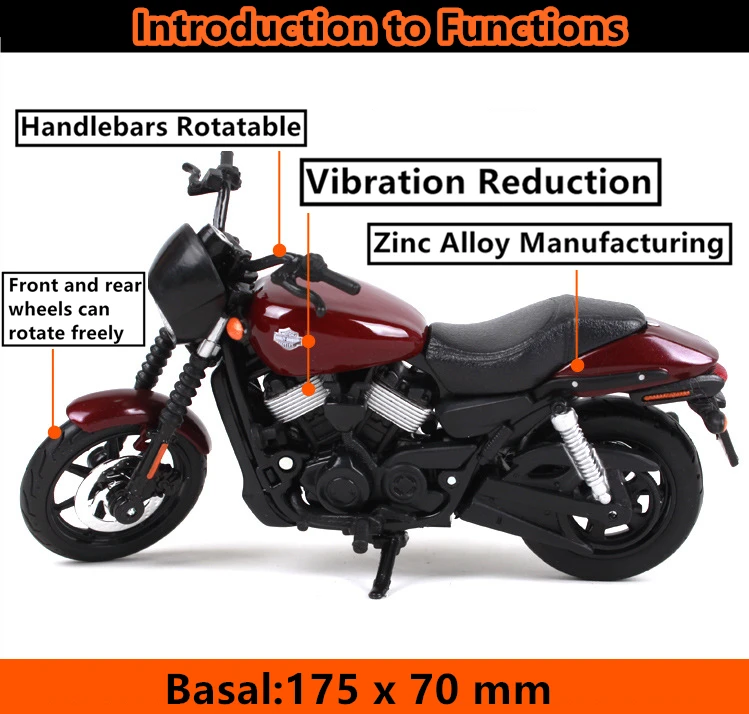 Maisto 1:18 улица 750 оригинальная Авторизованная модель мотоцикла из сплава игрушечный автомобиль Коллекционирование