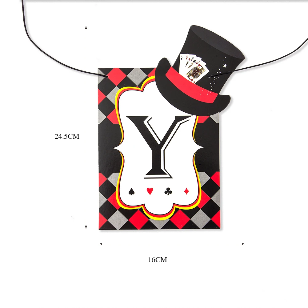 Casino Magician Themed Party Poker Logo Photo Props Birthday Magic Show Las Vegas Party Decorations Balloons Banner