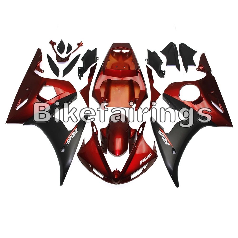 Инъекции полный комплект обтекателя Для Yamaha YZF-600 R6 2003 2004 2005 YZF R6 03 05 ABS Пластик электронный атомайзер матовый черный оранжевый