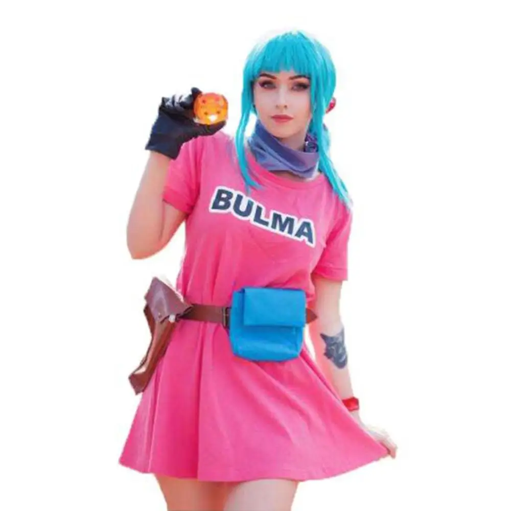 

2020, костюм для косплея Z Bulma, розовое платье