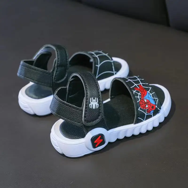 Summer Baby Boys Sandals Kids Beach Shoes Children Shoes Cartoon Spiderman Girl Shoes Baby Sandals Breathable Soft Toddler Shoes leather girl in boots