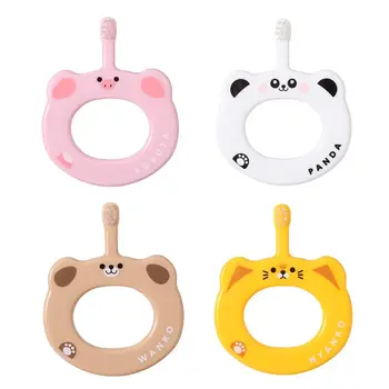 

Baby Children Toothbrush Child Training Soft Hair Tooth Brush Kids Anti-Slip Cartoon Cleaning Ring Handle Toothbrushes