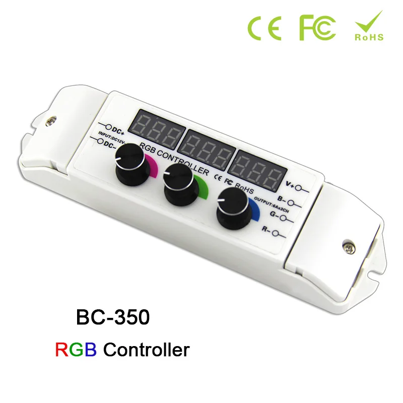 DC12V-24V 3CH LED Constant Voltage multi function light display 6A*3CH rotary LED RGB Controller wireless Remote for led strip