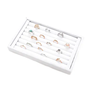 

Ring Jewelry Pendant Velvet Display Organizer Tray Holder Earring Jewelry Storage Case FEA889