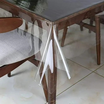 

Wedding Easy Clean Clear PVC Protector Table Cloth Hotel Rectangle Waterproof Home Soft Dining Room Kitchen Heavy Duty Anti Oil