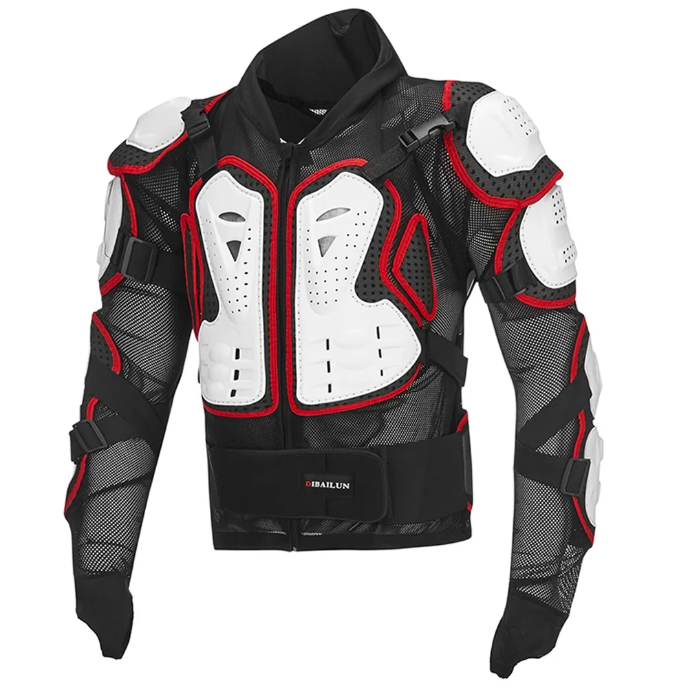 Gpcross Motorcycle Reflective Armor Jackets& Pants Motorbike Full Body Armour Protective Gear Moto Racing Clothing Jackets - Цвет: Red  Armor