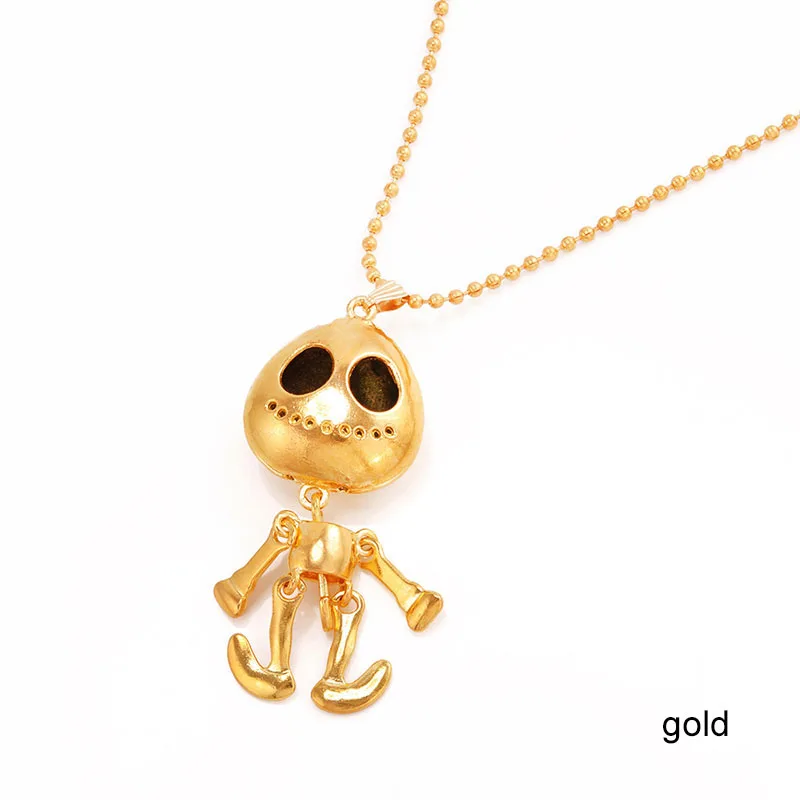 Europe And America Classic Style Bead Chain Cartoon Characters Chains Necklaces Metal Beads Alien Necklace Travel Commemoration