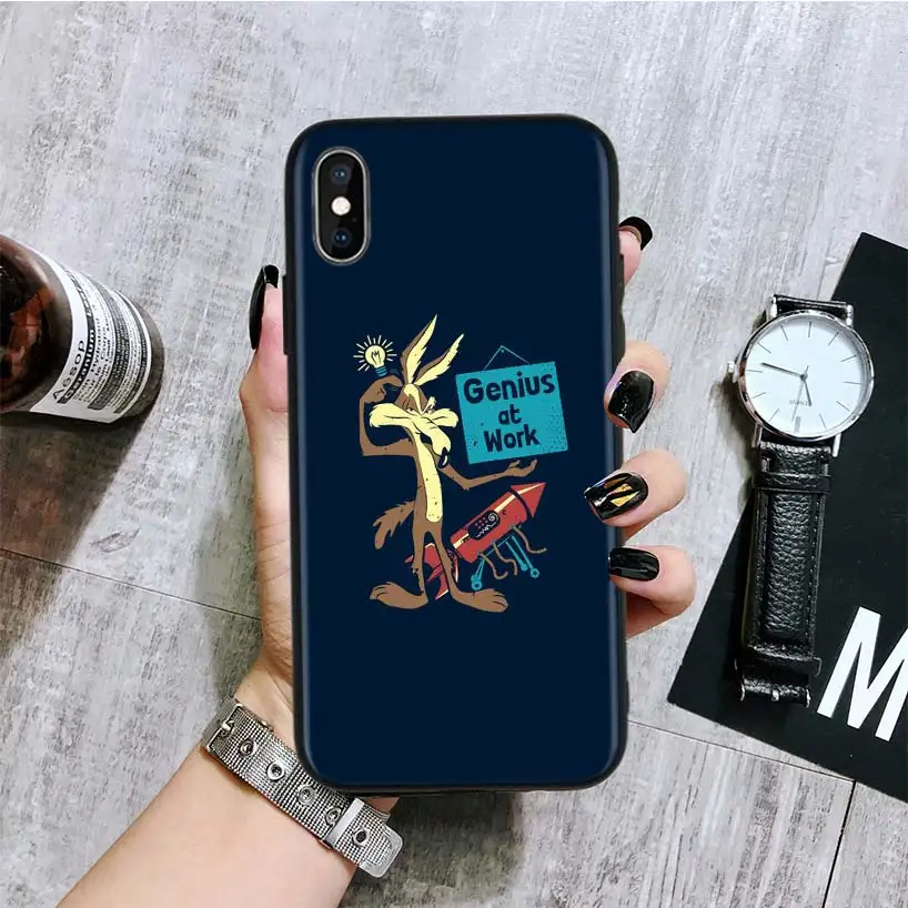 Bugs Bunny Looney Tunes черный чехол для телефона Apple IPhone 11 Pro XS MAX XR 7 8 6 6S Plus X 10 Ten 5 5S SE Coque Shell