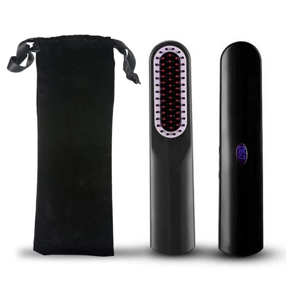 USB зарядка Беспроводная дорожная Щетка для выпрямления волос щетка бороды