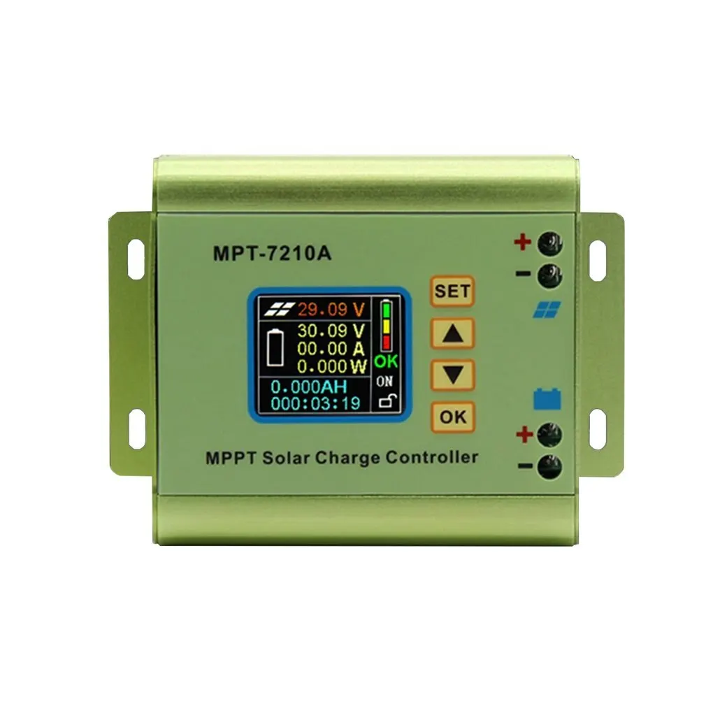 MPT-7210A Color LCD Display MPPT Solar Panel Charge Controller 24